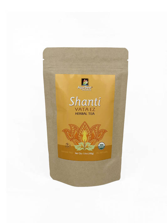 Organic Shanti Vata EZ Herbal Tea 3.5 oz Caffeine free