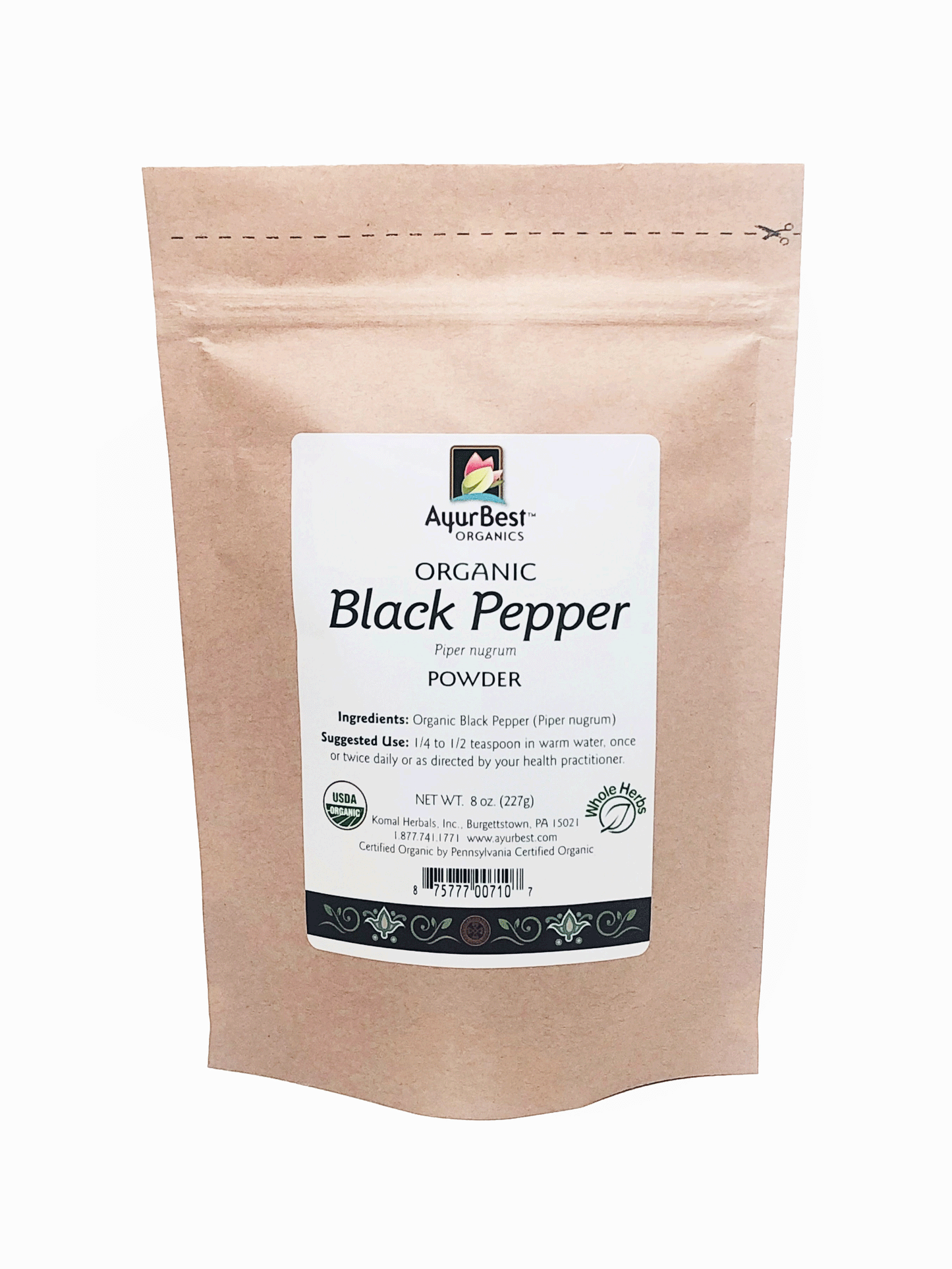 Buy Organic Black Pepper in 8oz bag!