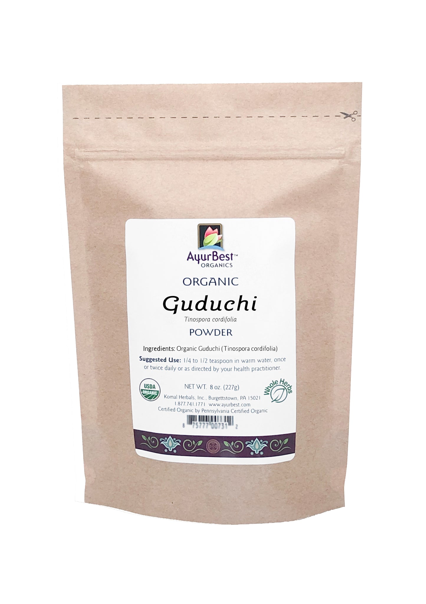 Wholesale Spices & Herbs - Guduchi Powder, Organic 8 oz (227g) Bag