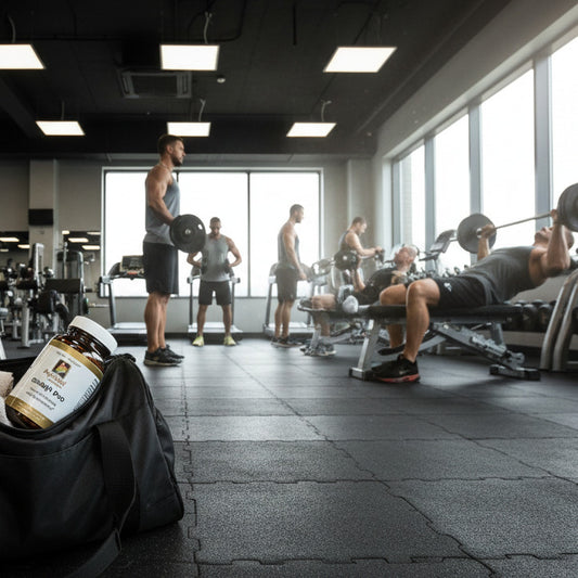 Bottle of AyurBest Shilajit Pro Supports stamina and rejuvenation 90 capsules Amber bottle front