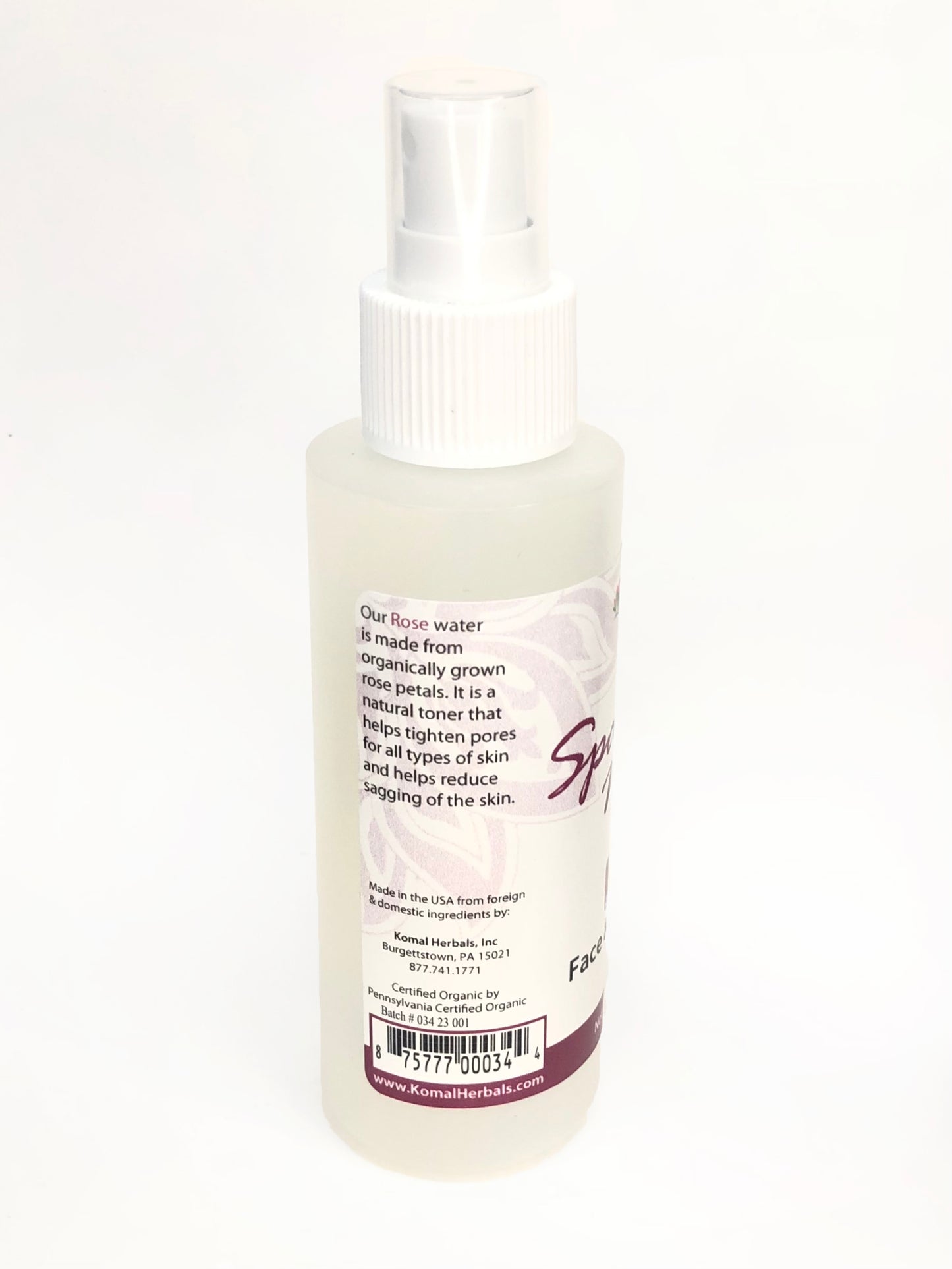 Sparkling Mist, Rose Face & Body Spray 4 fl oz (118ml)