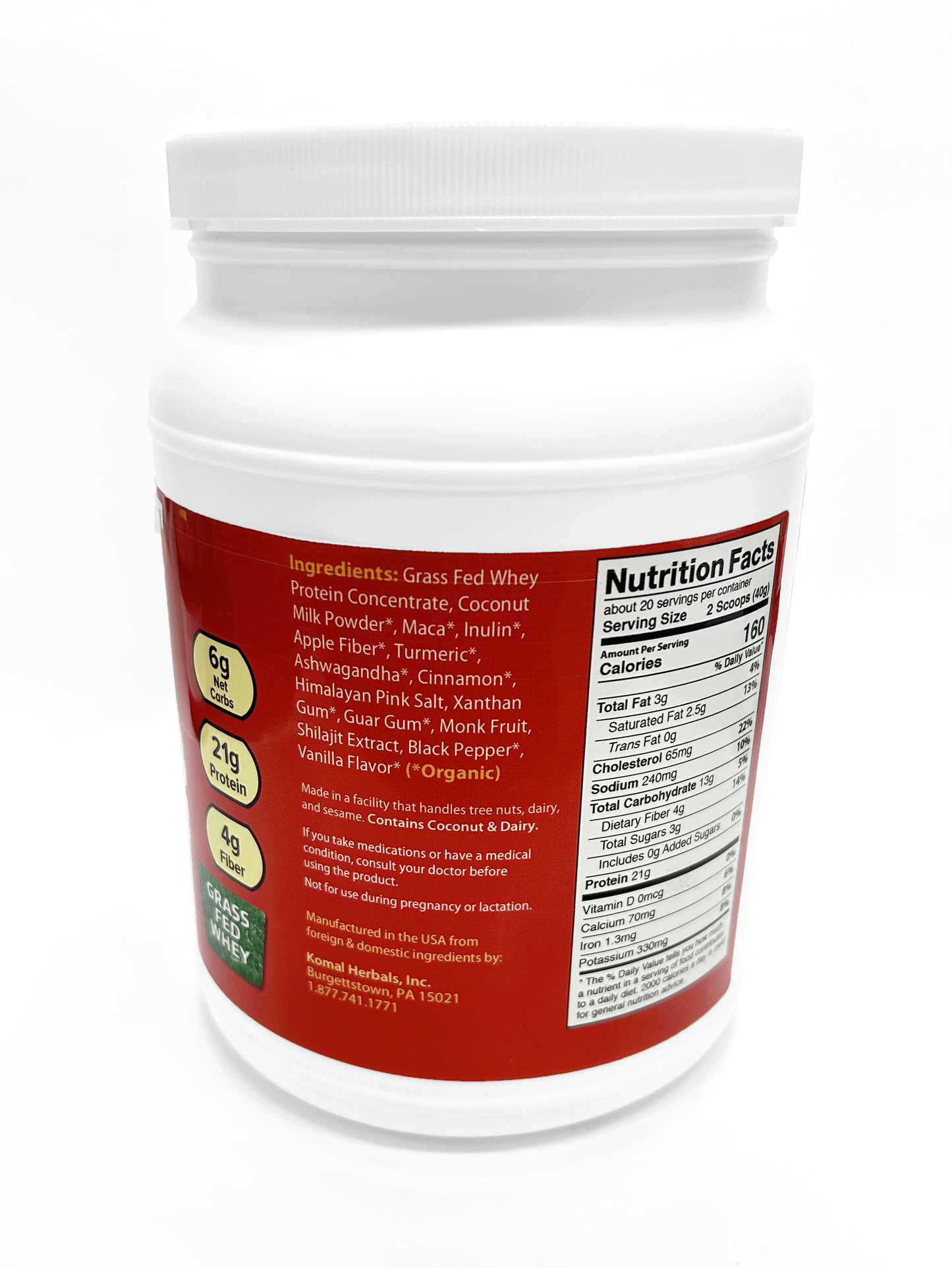 Organic ingreidents are in every jar of Golden-T Whey Protein to ensure quality in every cup.