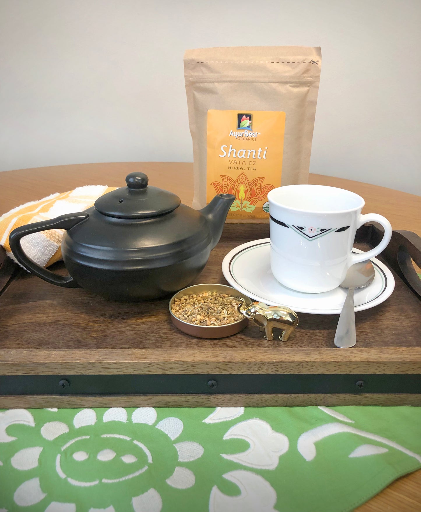 Enjoy a cup of Organic Vata Herbal Tea