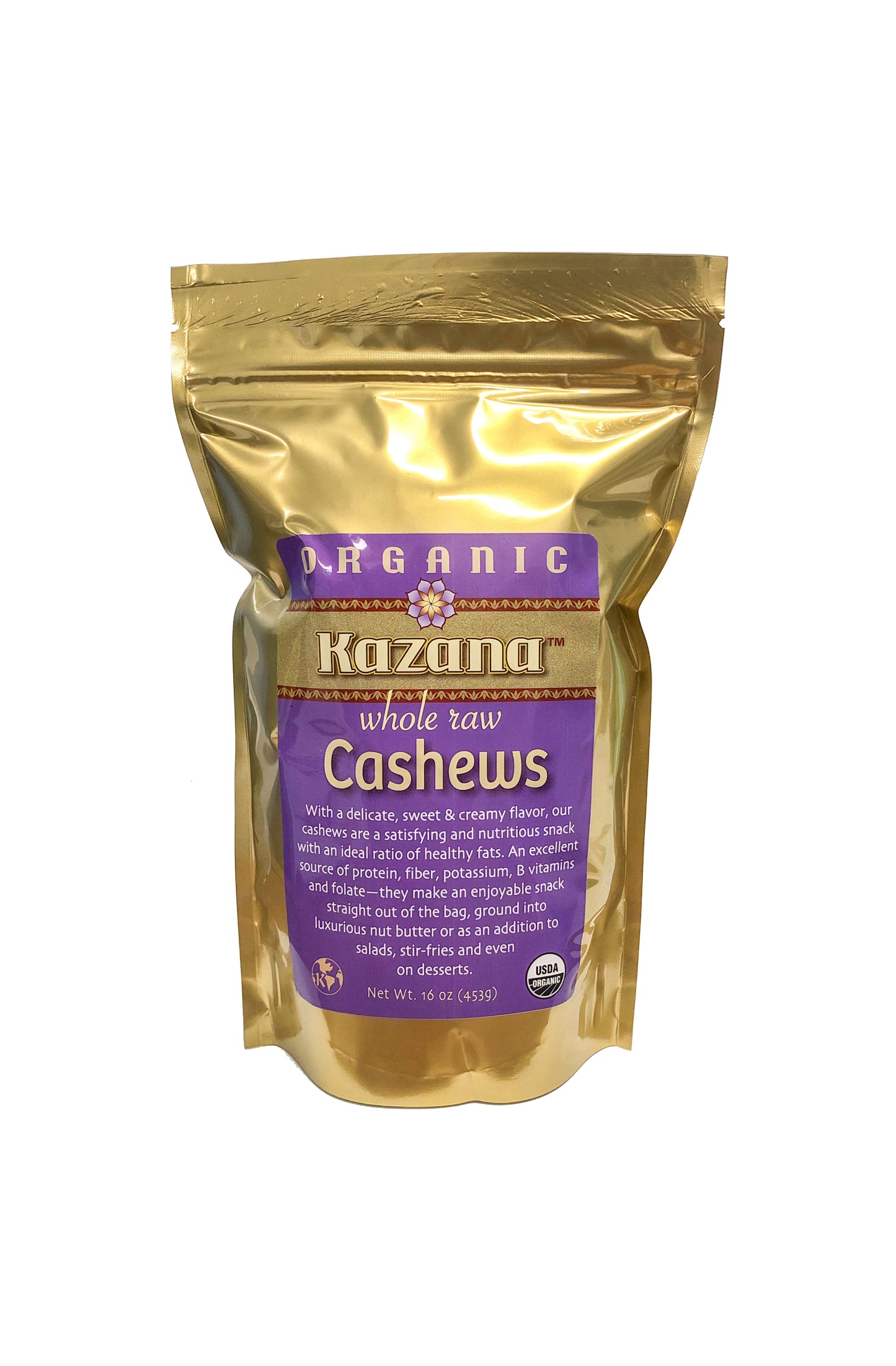 Organic Cashews, Whole 1lb (454g)