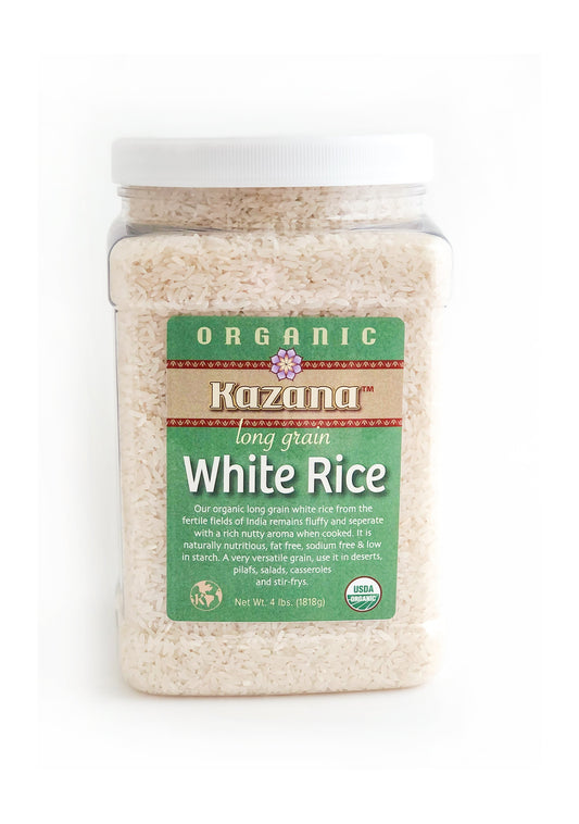 Wholesale - Rice Long Grain White, Organic, Bulk 4lb (1818g)