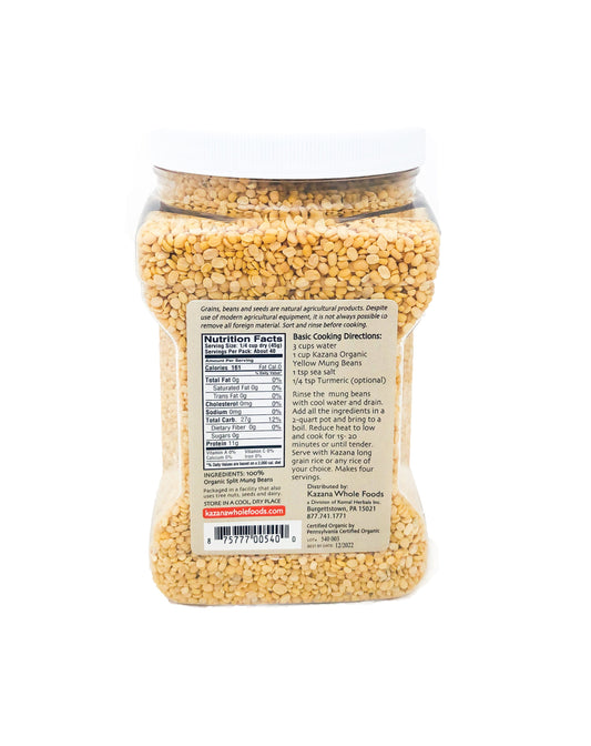 Wholesale - Mung Beans, Yellow, Organic  4lb (1818g)