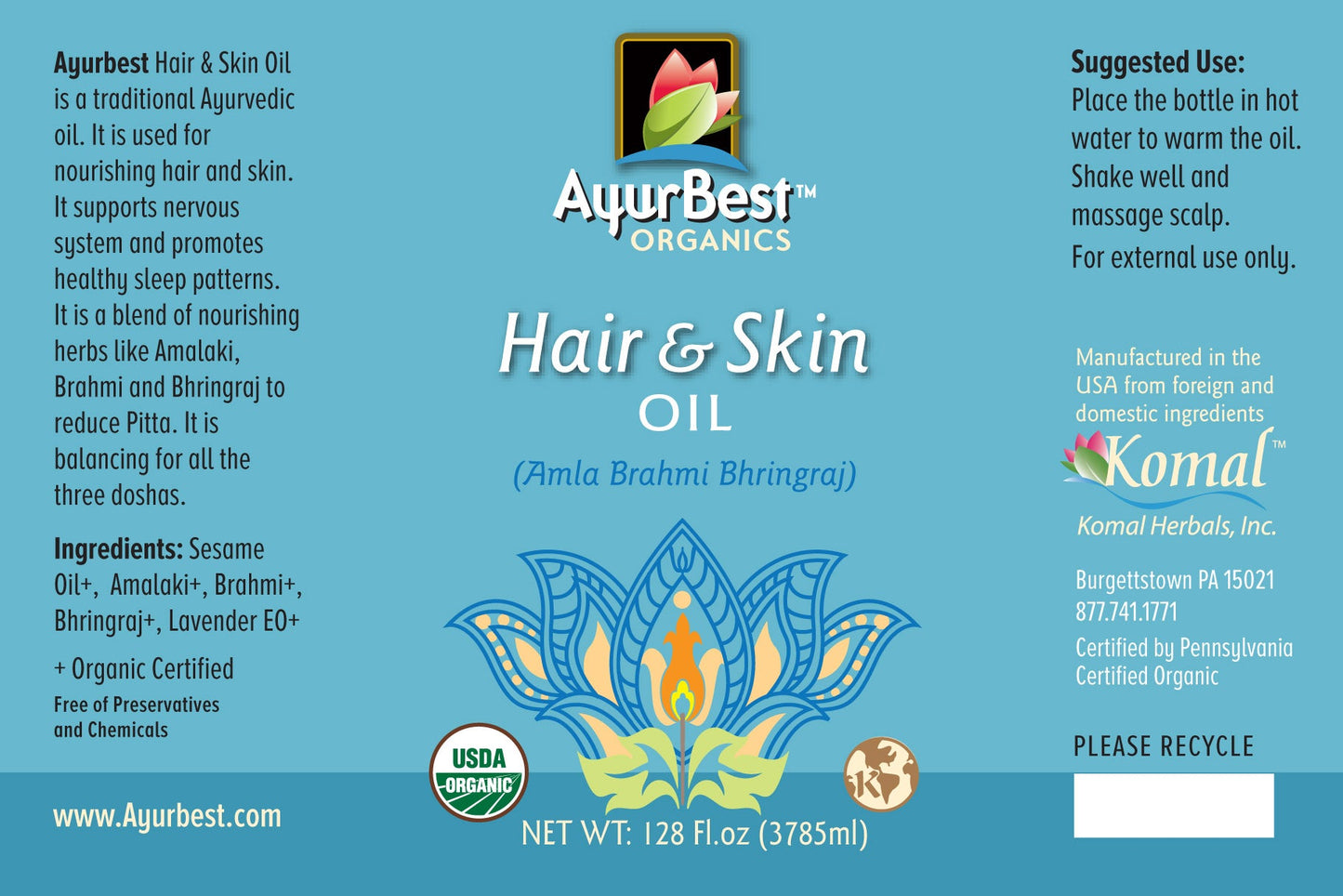 Wholesale Oils - Hair & Skin Oil, Organic