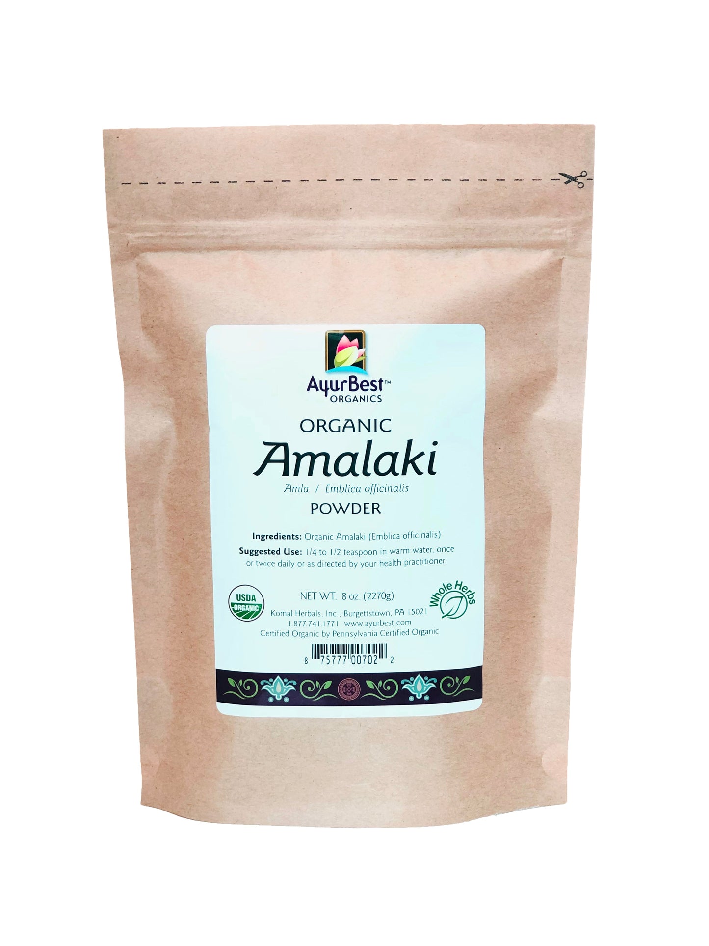 Wholesale Spices & Herbs - Amalaki (Amla) Powder, Organic 8oz (227g) Bag