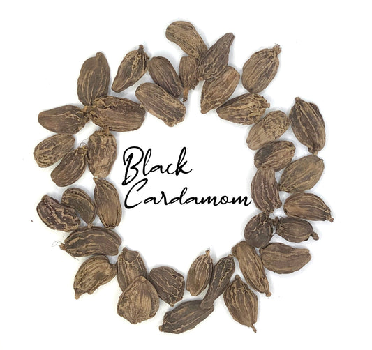 Wholesale Spices & Herbs - Black Cardamom Whole, Organic 8oz (227g) Bag