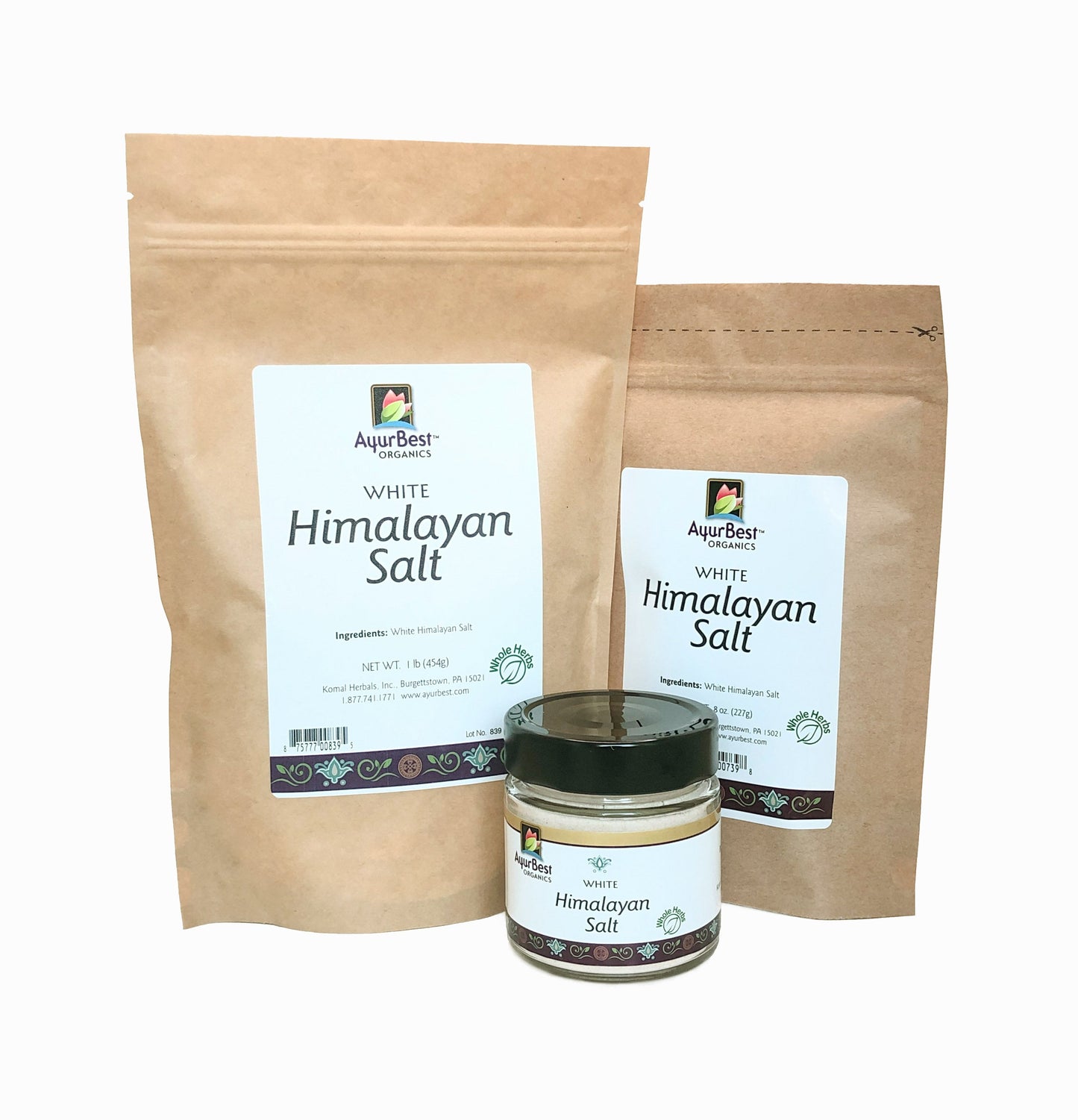 Wholesale Spices & Herbs - White Himalayan Salt, Fine Ground 8oz (227g) Bag