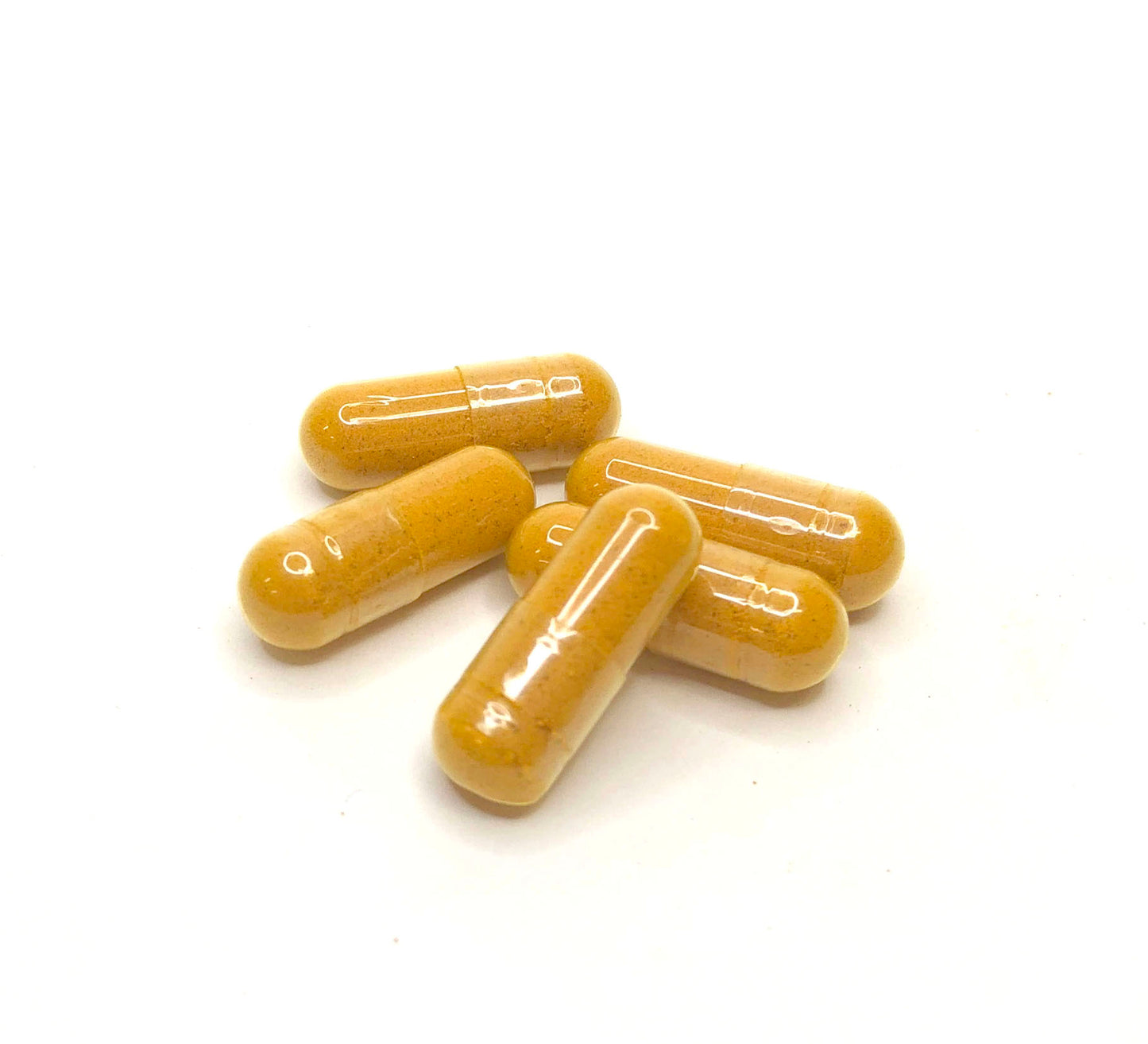 Golden Yellow capsules of Organic Turmeric and Black pepper