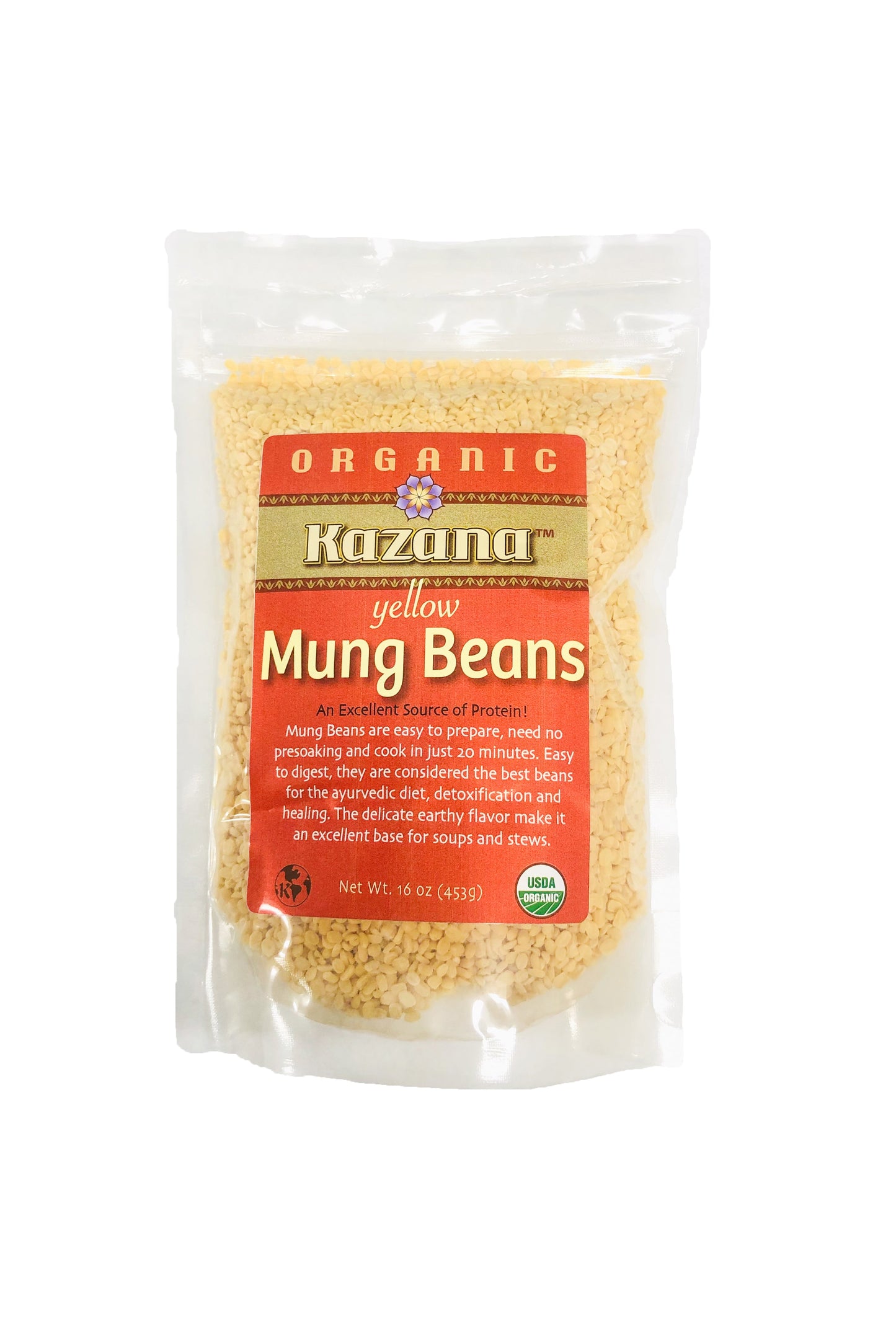 Wholesale - Mung Beans, Yellow, Organic 16oz (453g)