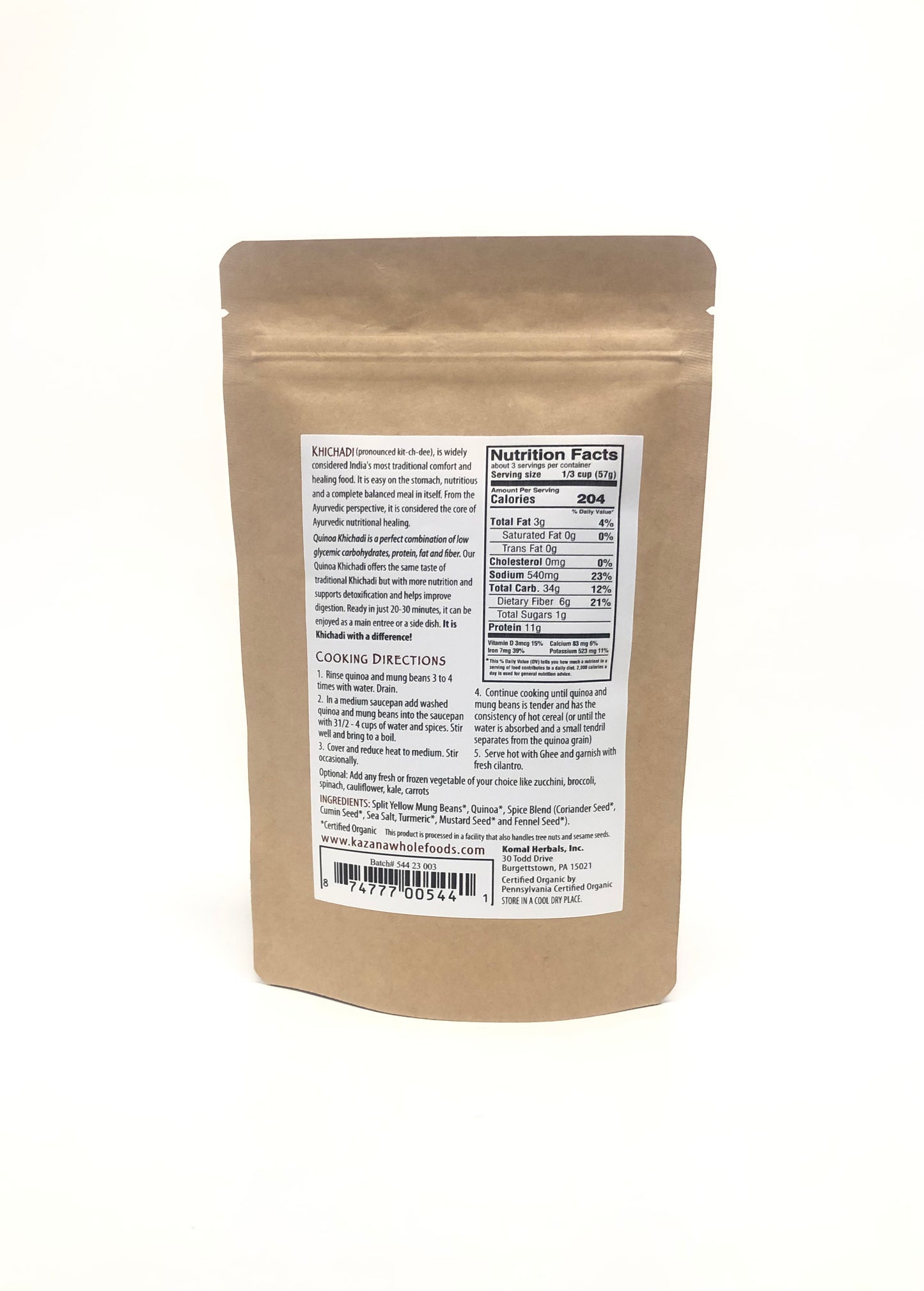 Wholesale Khichadi -Quinoa, Organic 6oz (170g)
