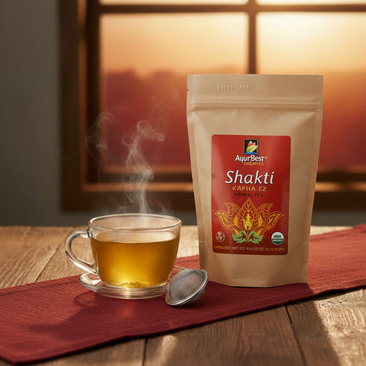 Warm up and invigorate your soul with Shakti Kapha EZ Tea.