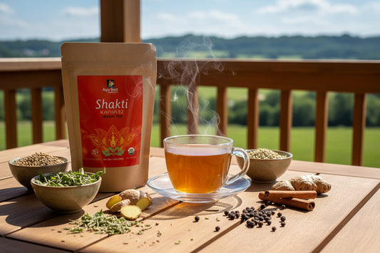 Enjoy the warm invigorating and stimulating taste of Shakti Kapha EZ Herbal Tea