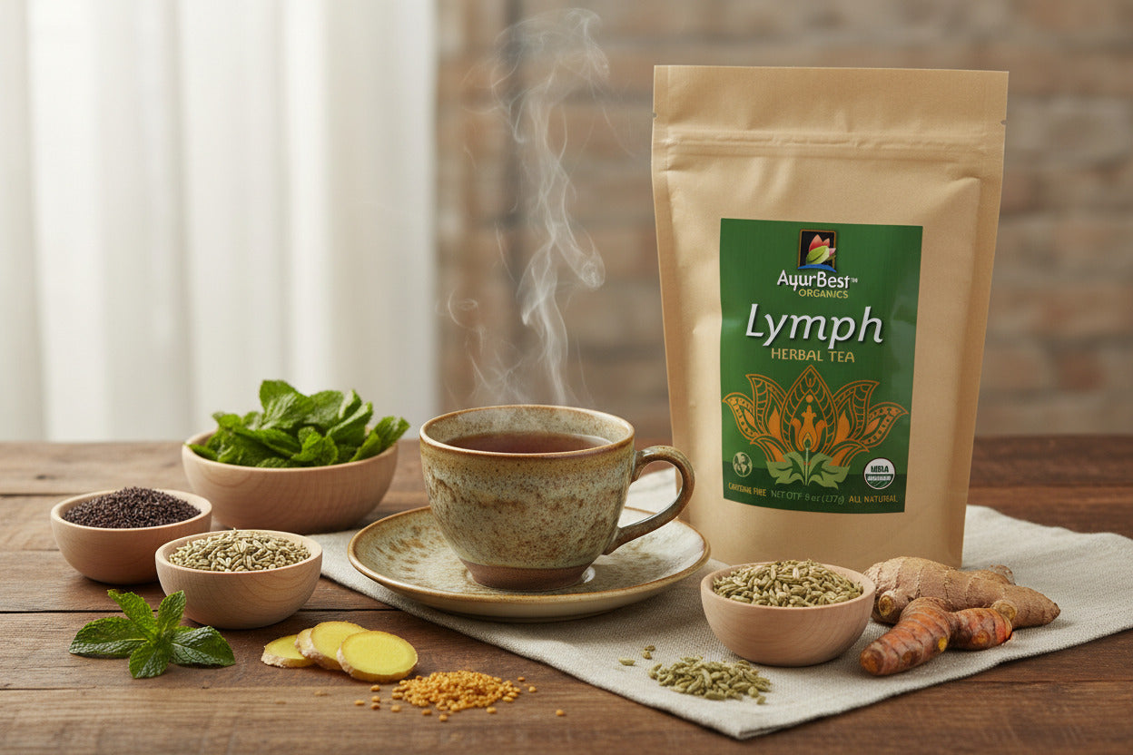 Buy Organic Lymph Herbal Tea 8.8oz (250g)| Komal Herbals, Inc