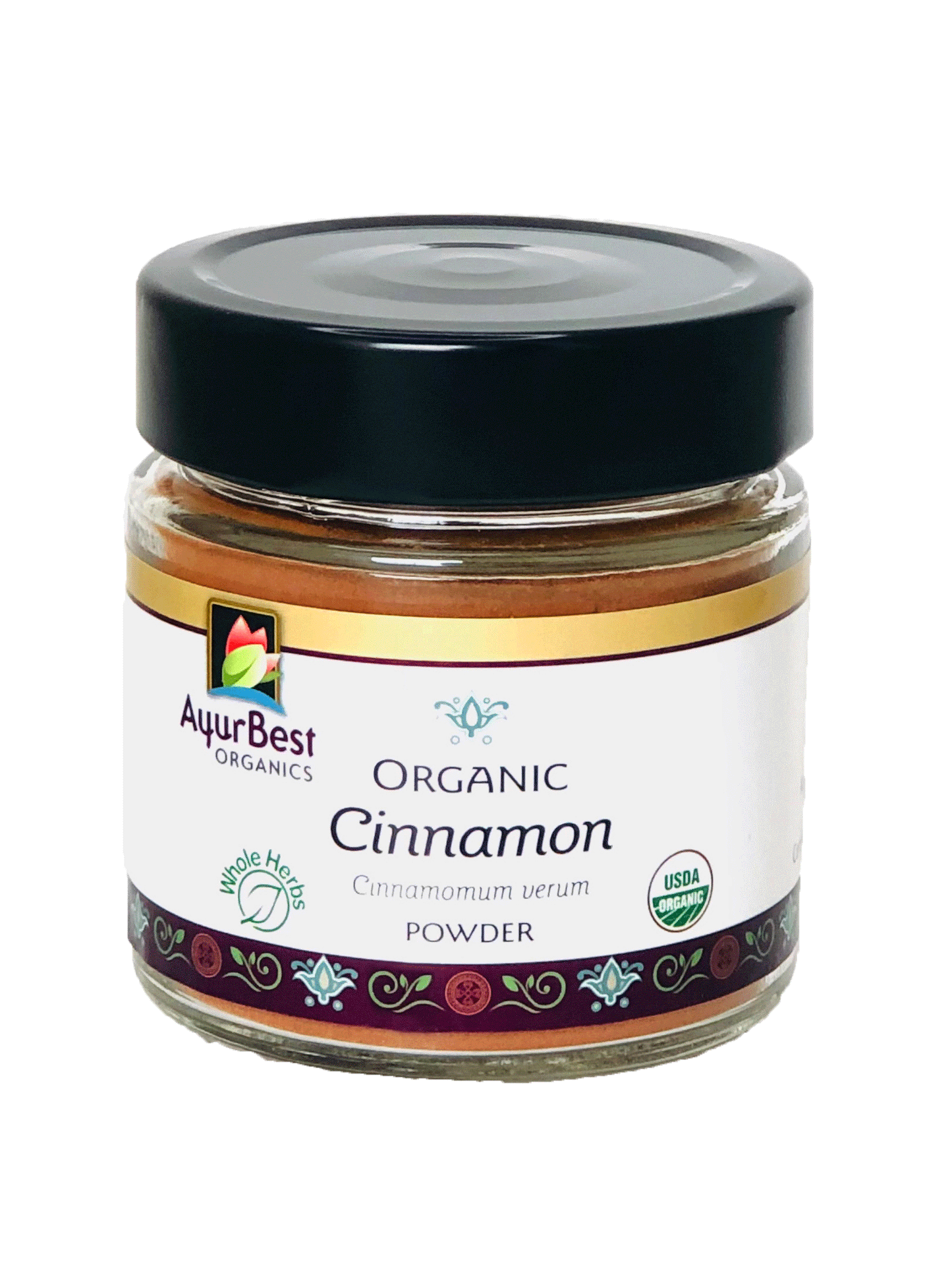 Organic Cinnamon Powder 3.4oz Jar packed in USA.