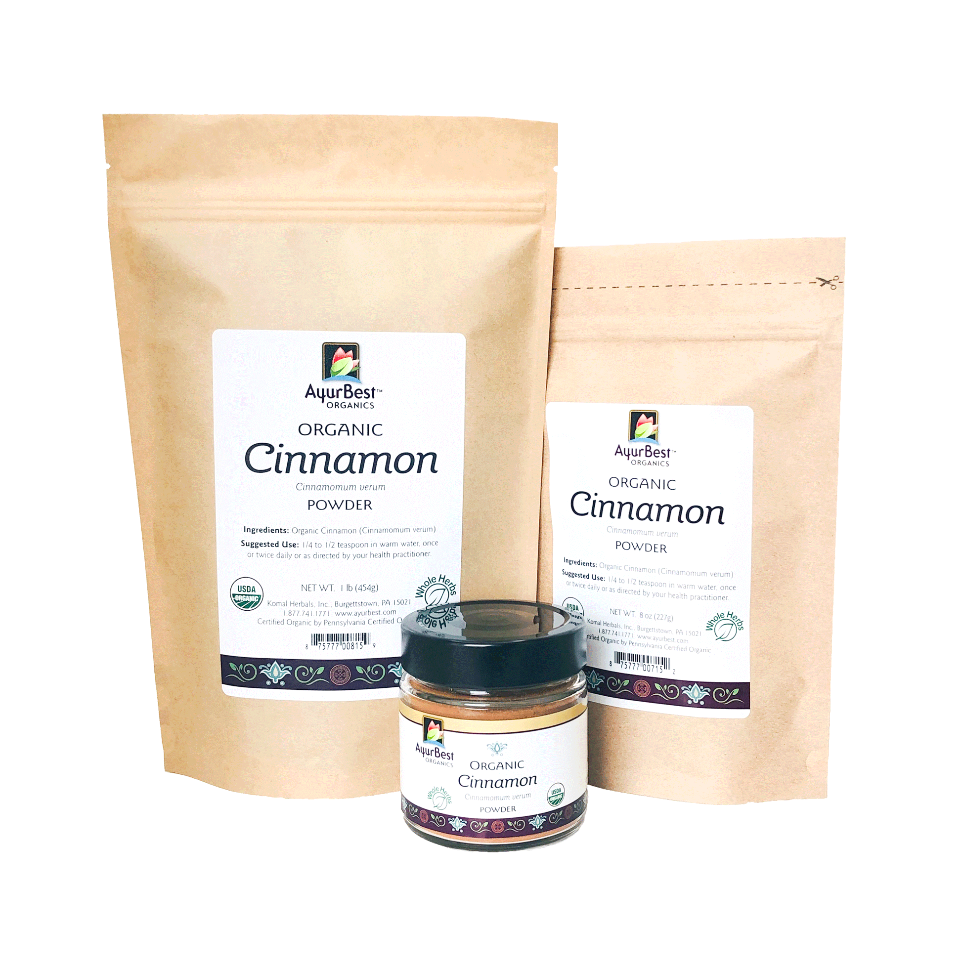 Organic Cinnamon Powder packed in USA available in 3 great sizes!