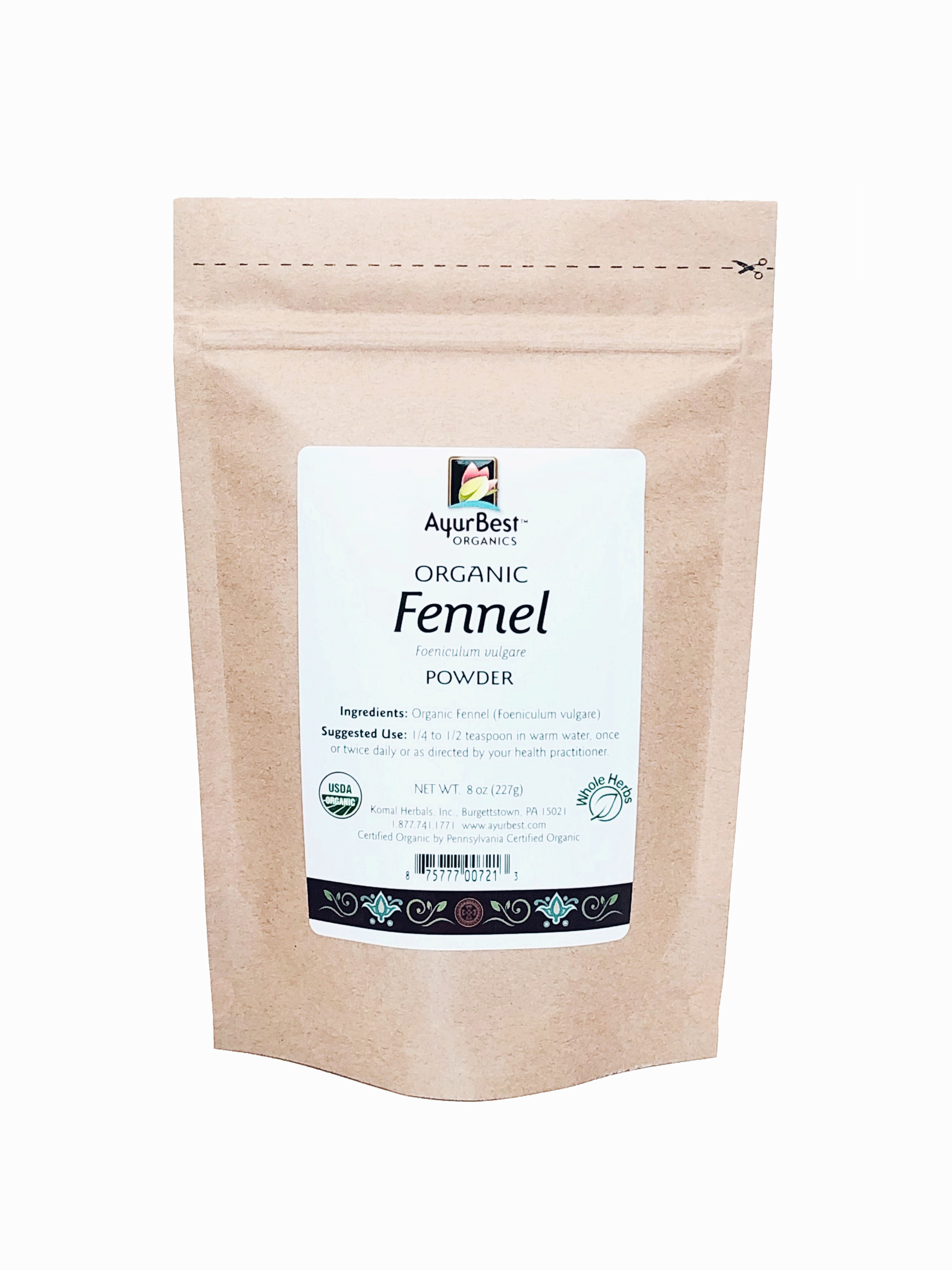 Organic Fennel Seed Powder 8oz