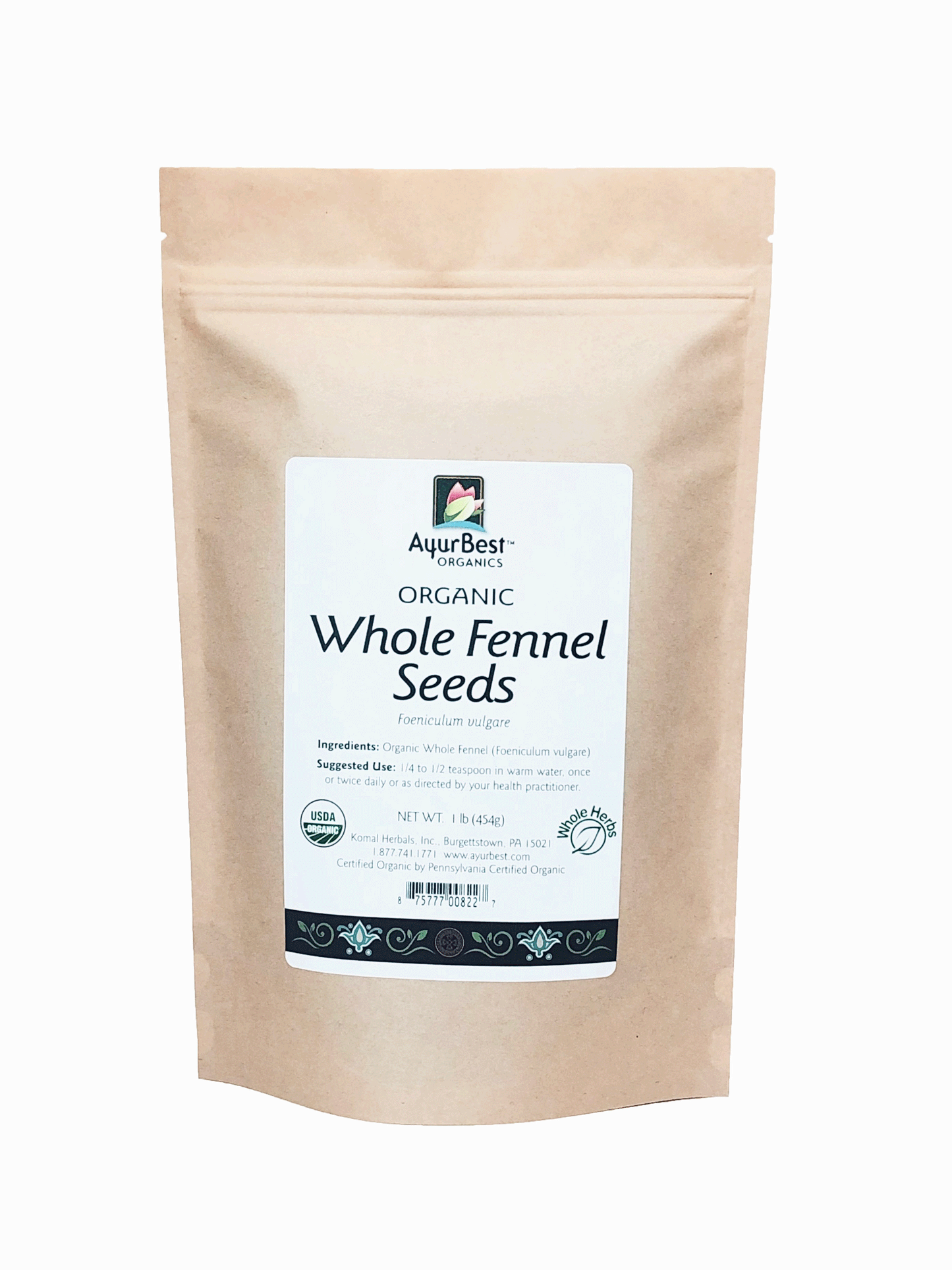Buy Organic Fennel Seed in 1lb bulk pack.