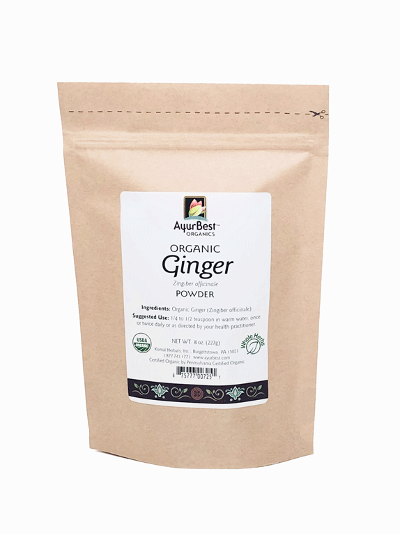 Buy Organic Ginger Powder in bulk, 8oz bags available!