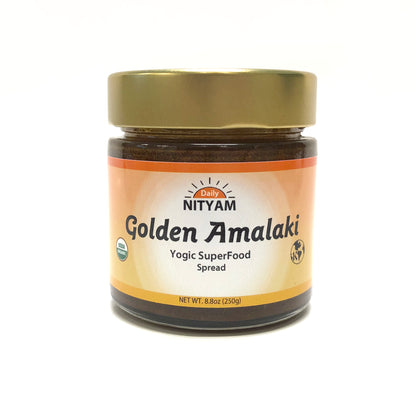 Jar of Golden Amalaki Superfood spread Amla and Turmeric 