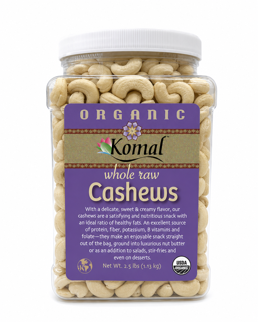 Cashews, Whole 2.5lb (1.13 kg), Organic