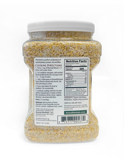 Wholesale - Khichadi Rice and Yellow Mung Bean Blend, Organic 4lb (1818g)