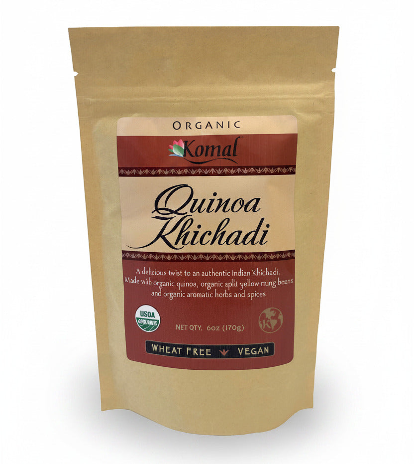 Komal Organic Quinoa Khichadi package on a white background