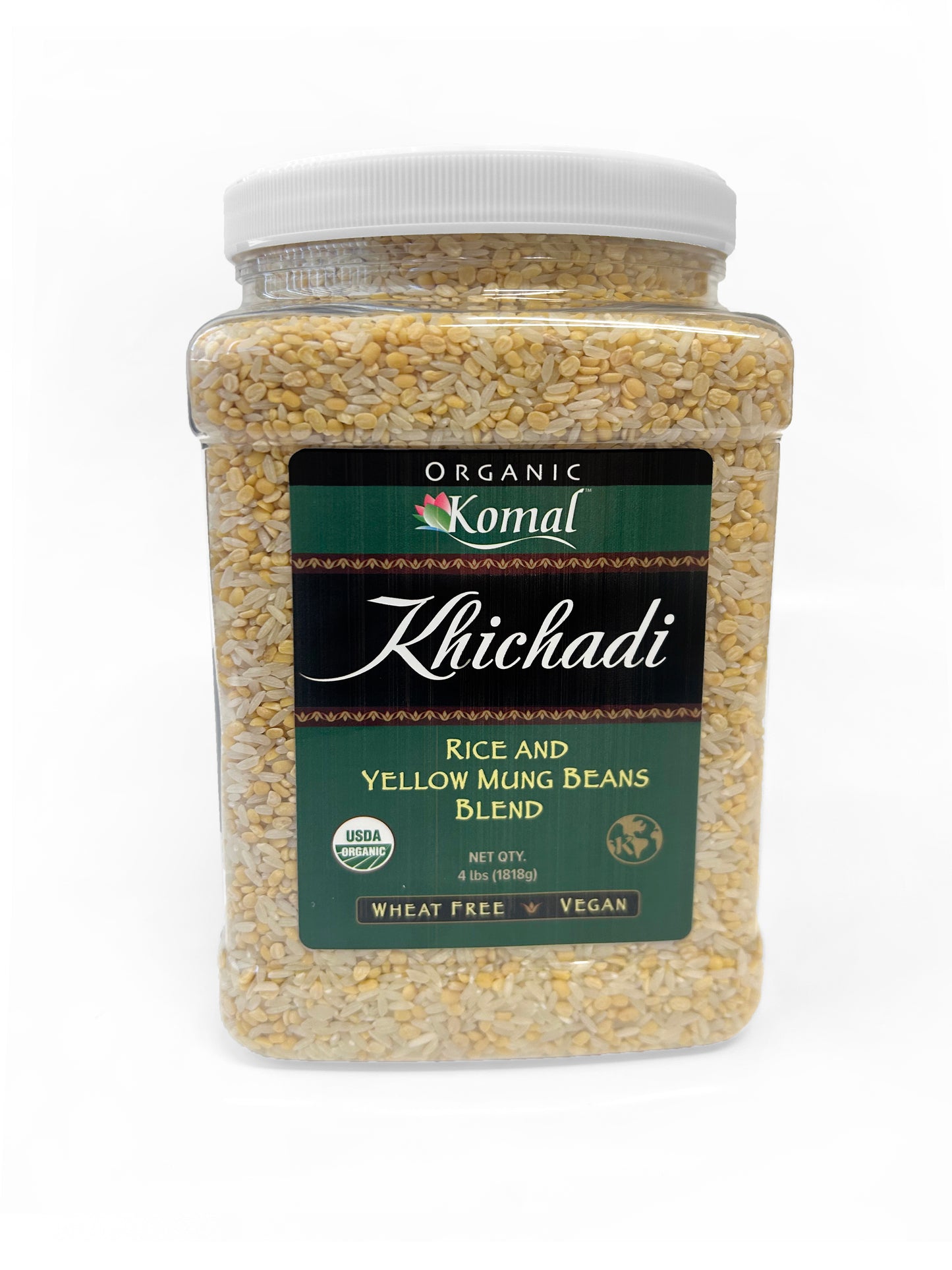 Khichadi Rice and Yellow Mung Bean Blend, 4lb (1818g), Organic.