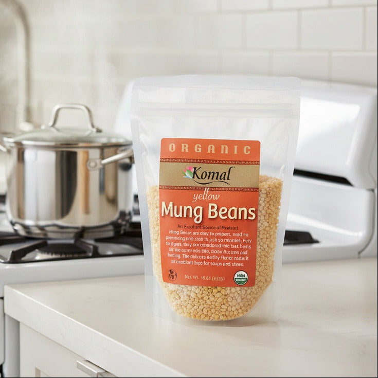 Enjoy the healthy benefits of our Organic split Yellow Mund Dahl Beans.