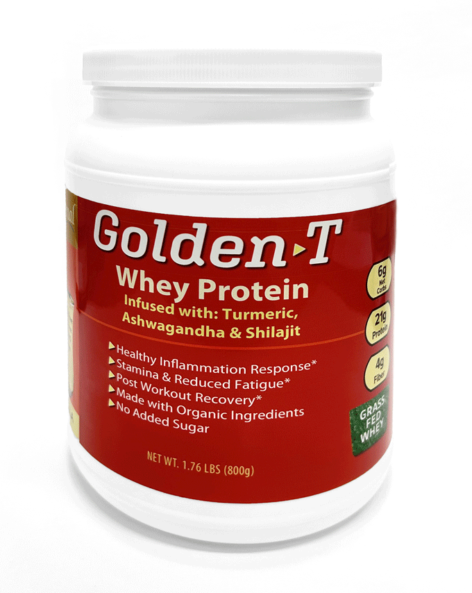 Golden T Whey protein in Vanilla is made with grass fed way and organic ingredients to promote a healthier work out.