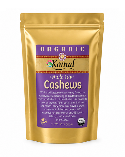 Cashews, Whole 1lb (454g), Organic