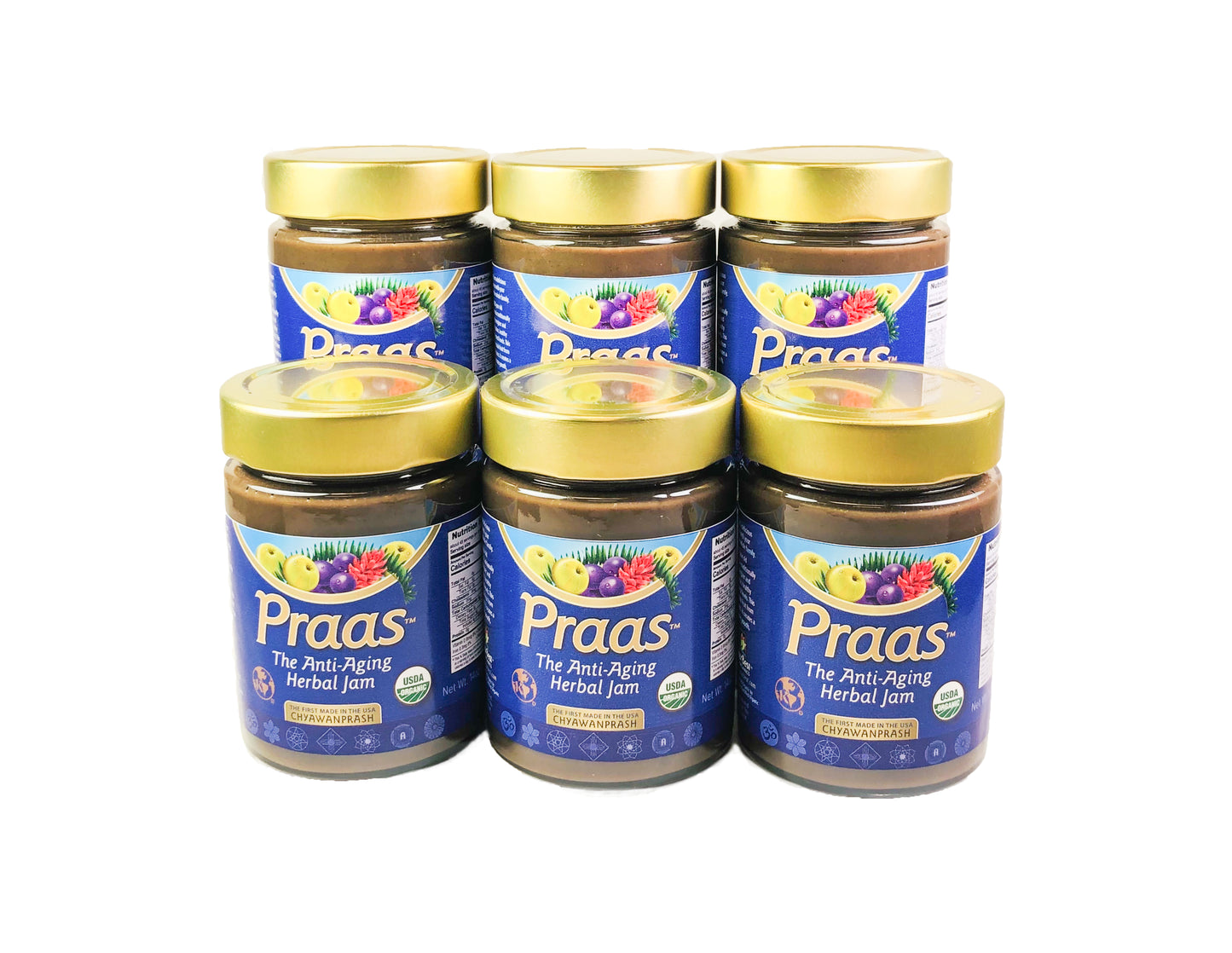 PRAAS - Organic Chyawanprash, 100% USDA Certified Organic Herbal Jam - The First Made in the USA - 14oz (400g) Jar