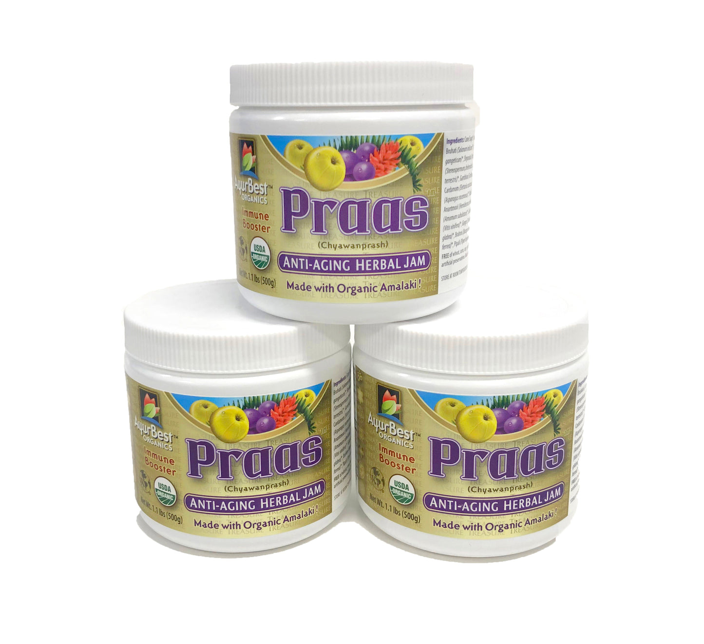 Wholesale PRAAS - Organic Chyawanprash, 100% USDA Certified Organic Herbal Jam - The First Made in the USA, 1.1lb (500g)