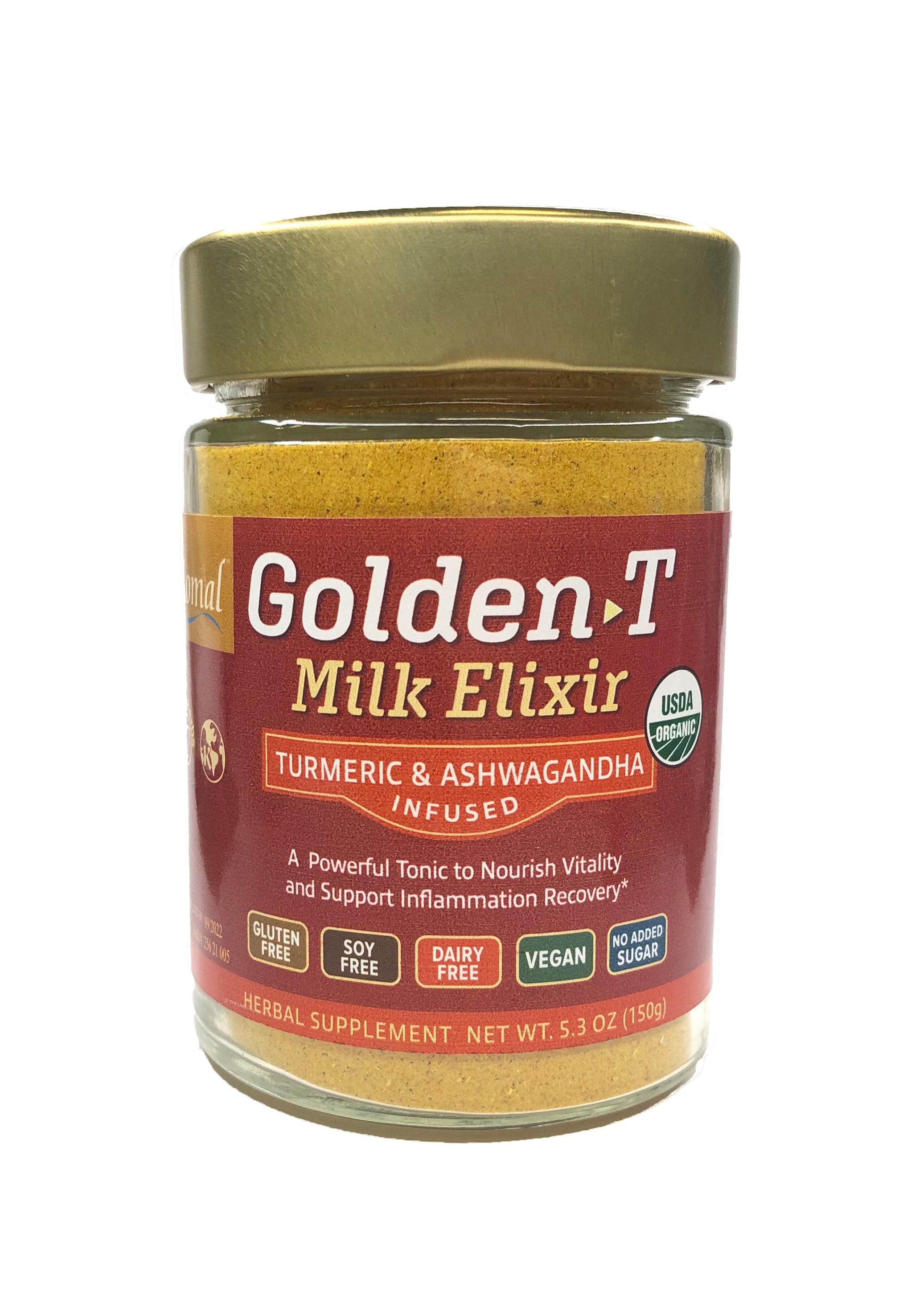 Buy Organic Golden-T Milk Elixir (Golden Milk) Powder | 5.3 Oz (150g ...