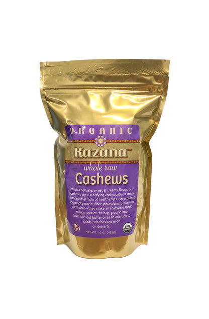 Cashews, Whole 1lb (454g), Organic