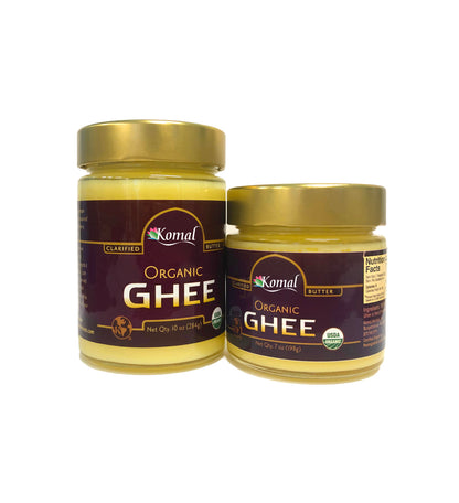 Two Jars Organic Ghee in 10oz and 7oz Size