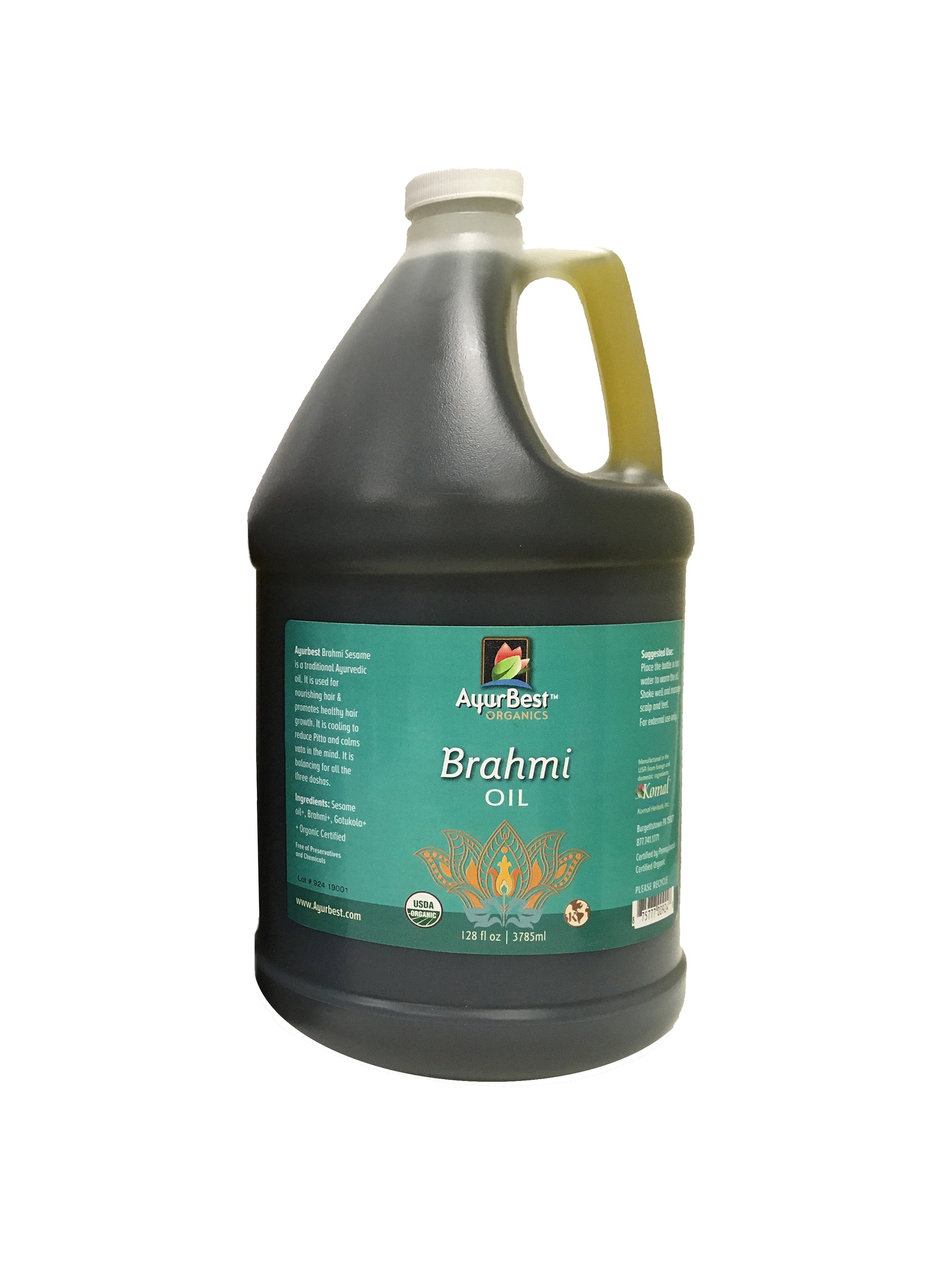 Organic Brahmi Oil Gallon jug