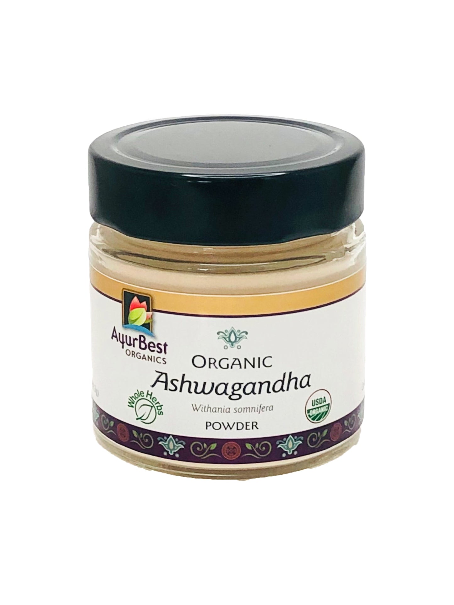Wholesale Spices & Herbs - Ashwagandha Powder, Organic 3.5oz (101.5g) Jar