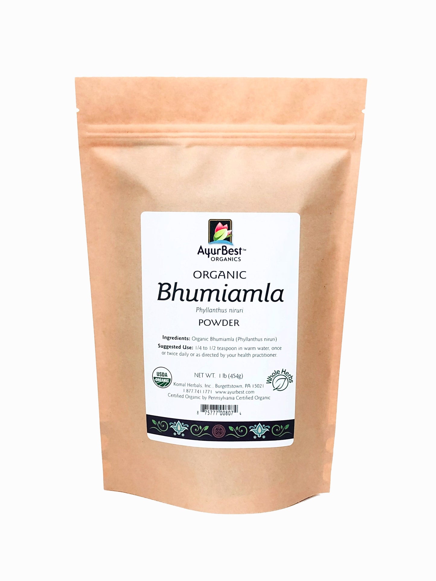 Wholesale Spices & Herbs - Bhumiamla Powder, Organic 1lb (454g) Bag