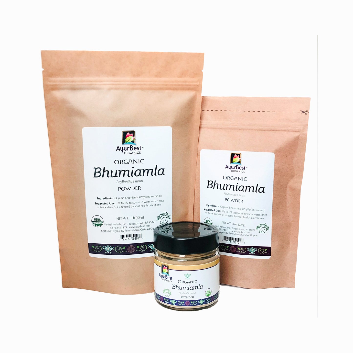 Wholesale Spices & Herbs - Bhumiamla Powder, Organic 2.9oz (82.2g) Jar