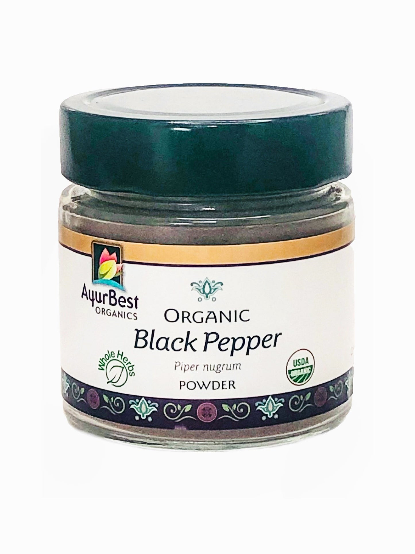 Wholesale Spices & Herbs - Black Pepper Powder, Organic 3.7oz (104.8g) Jar