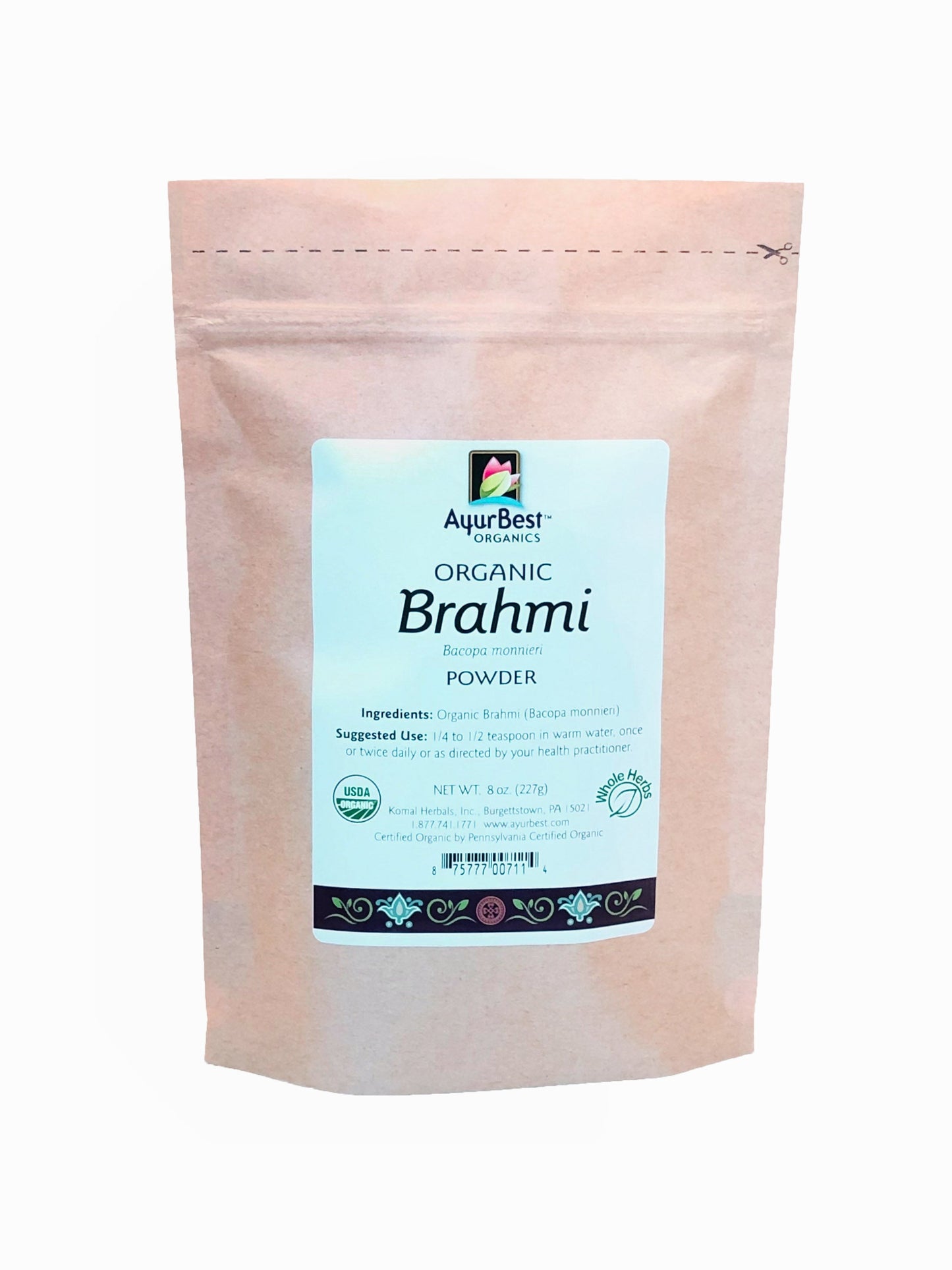 Wholesale Spices & Herbs - Brahmi (Bacopa) Powder, Organic 8oz(227g) Bag