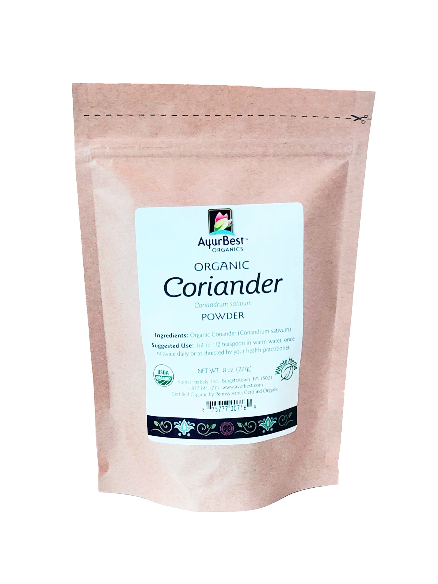 Wholesale Spices & Herbs - Coriander Seed Powder, Organic 8oz(227g) Bag