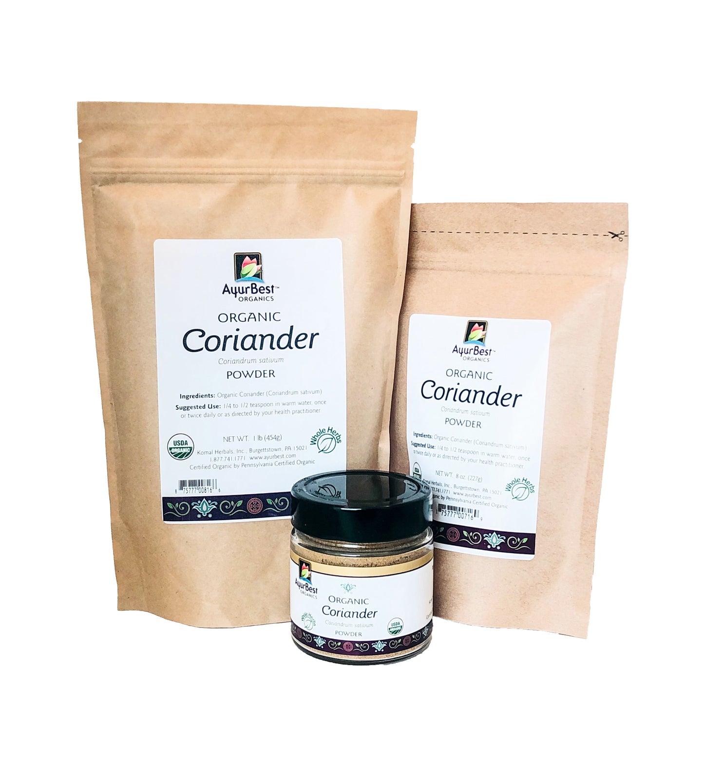 Wholesale Spices & Herbs - Coriander Seed Powder, Organic 3.5oz(101.3g) Jar