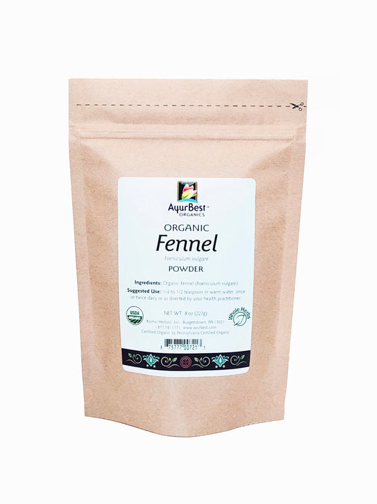 Wholesale Spices & Herbs - Fennel Seed Powder, Organic 8oz(227g) Bag