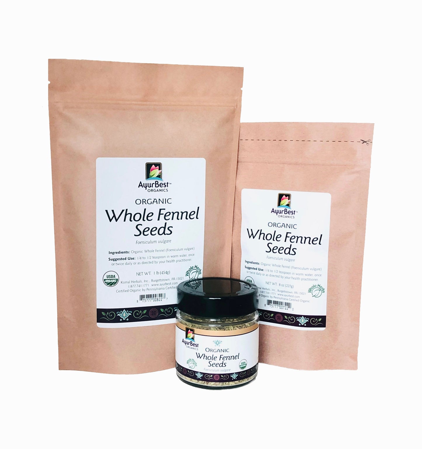 Wholesale Spices & Herbs - Fennel Seed Whole, Organic 1lb (454g) Bag