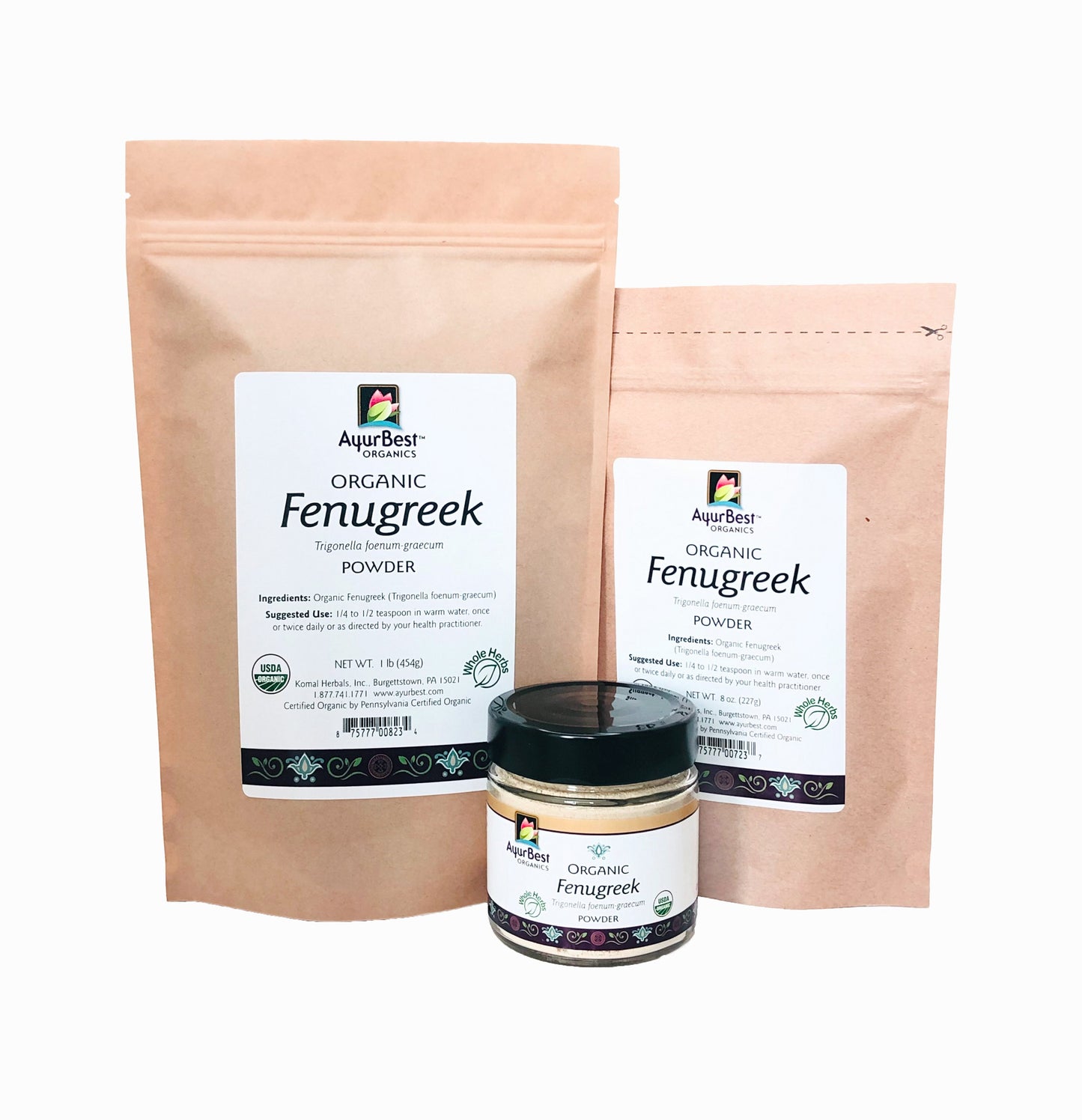 Wholesale Spices & Herbs - Fenugreek Seed Powder, Organic 3.7oz(105.7g) Jar