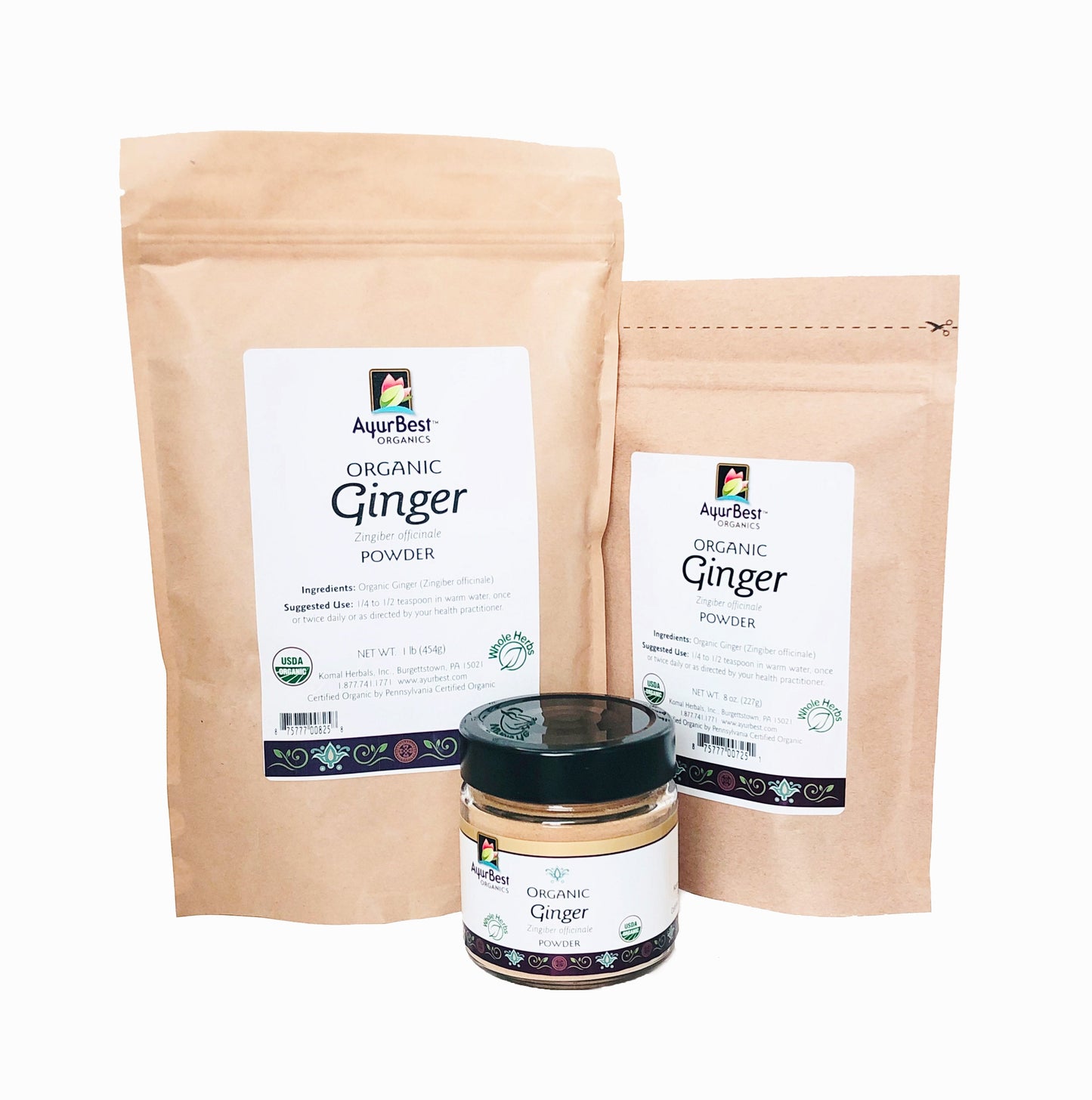 Wholesale Spices & Herbs - Ginger Powder, Organic 8oz(227g) Bag